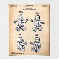 Interlocking Figure Wall Art Poster Print, Mini Figures Poster, Ready To Hang