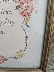 50th Wedding Golden Anniversary Poem Framed Vintage Romantic Inscription On Back