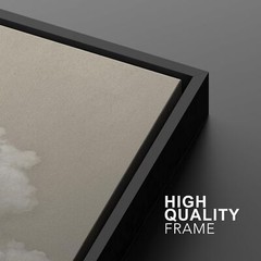 Wall26 Wall Art Framed Canvas Prints Set – Serene Sky Filled with Fluffy Cloud