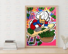 Alec Monopoly Ironing Money Art Print | Mounted Canvas | Framed Canvas |Acrylic
