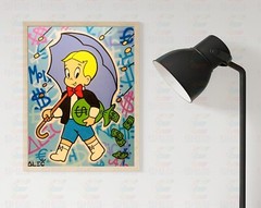 Alec Monopoly Money Rain Art Print | Mounted Canvas | Framed Canvas | Acrylic