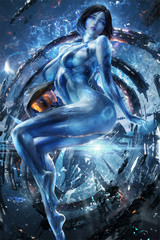 Cortana Halo Poster Gaming Fan Gift