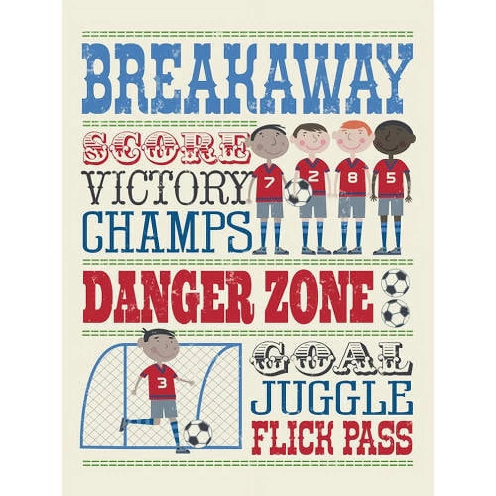 Oopsy Daisy’s Play All Day – Soccer Canvas Wall Art – Size 14×18