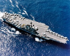 US NAVY AIRCRAFT CARRIER USS CORAL SEA (CV-43) PHOTOGRAPH PHOTO PRINT
