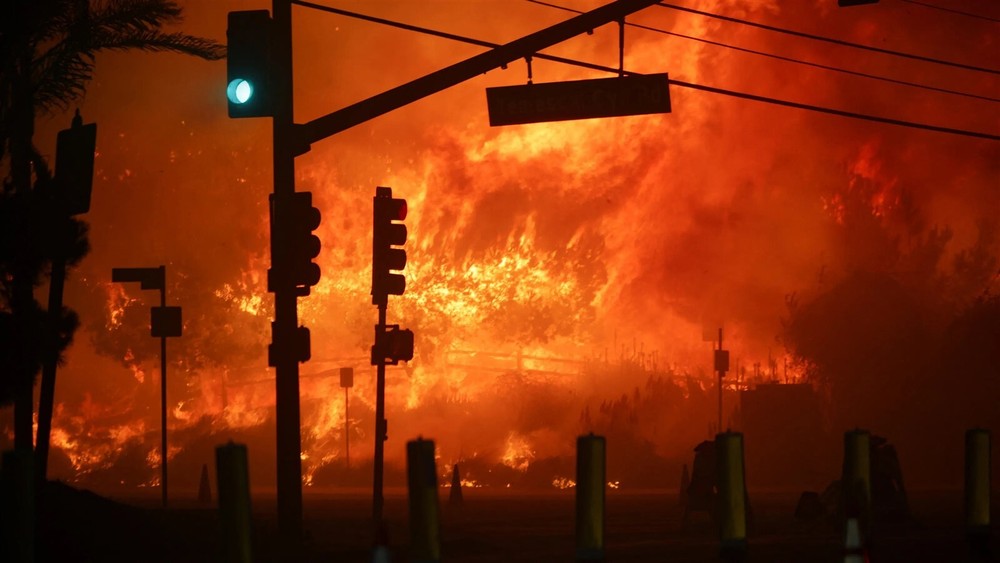 California Wildfires 2025 Traffic Lights POSTER PICTURE PHOTO PRINT BANNER 13300