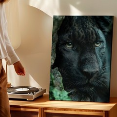 Wall Art Black Panther Portrait Wildlife Animal Close Up Canvas Print Decor