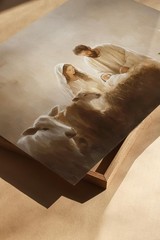 Nativity Scene Poster, Jesus Christmas Canvas Wall Art,Christian Religious Decor