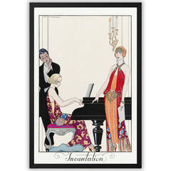 George Barbier Vintage French Art Deco Poster 11×17 Incantation Piano Decor Gift