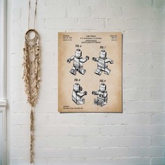 Interlocking Figure Wall Art Poster Print, Mini Figures Poster, Ready To Hang