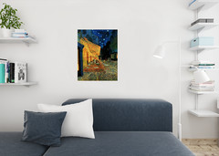 Vincent van Gogh Cafe Terrace At Night Cool Wall Decor Art Print Poster 24×36
