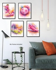 , Soccer Posters for Girls Room – Set of 4, ( 8×10 inches ) Unframed – Soccer…