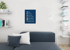 Classroom Sign Welcome Motivational Teacher Art Print Poster 16×24