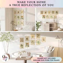 Vintage Botanical Wall Art Set 8×10 Inches for Home Room Decor