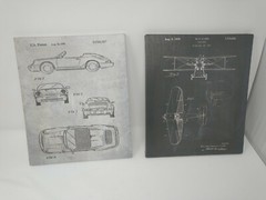 US Patent Print Set Perfect for Home or Office Patent #1723678 & #D310,187 Cool!
