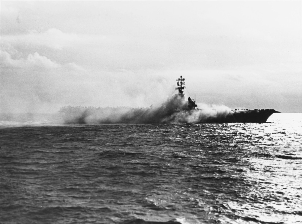 USS Oriskany CV-34 on Fire 1966 GLOSSY POSTER PICTURE PHOTO PRINT BANNER 14612