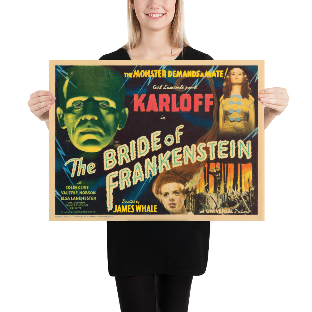 THE BRIDE OF FRANKENSTEIN – 18″ x 24″ ART PRINT MOVIE Poster 1935 Universal