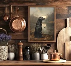 Black Labrador – Duck Hunter On Canvas – 8×10”