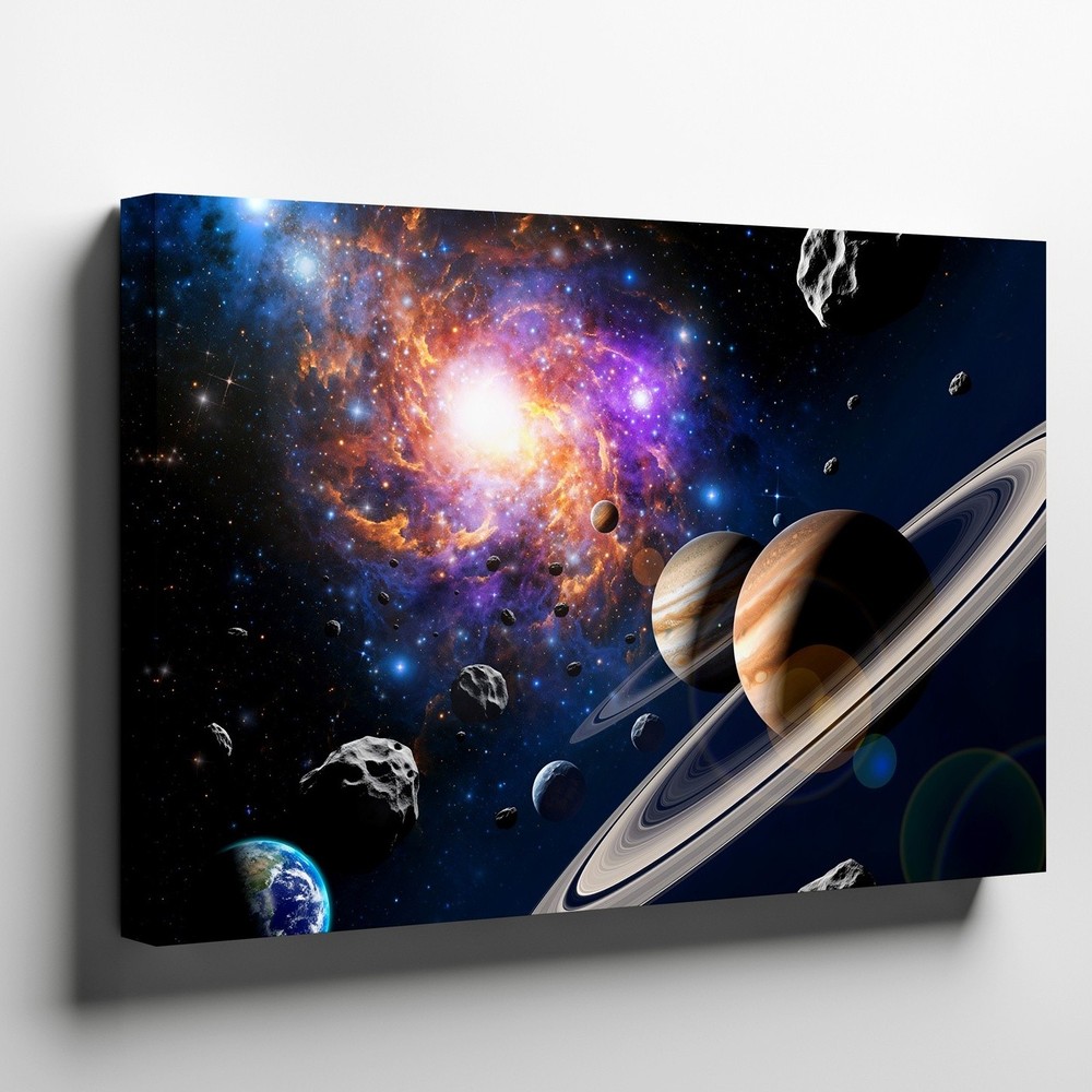 Wall Art Breathtaking cosmic scene unfolds in the vastness of space, featuring a