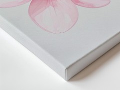 Soft Pink Flower Watercolor Canvas Delicate Botanical Art Simplicity Meets Wall