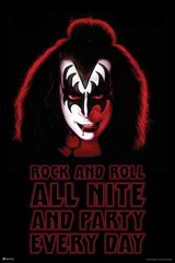 Kiss Demon Gene Simmons Solo Album Rock and Roll Art Print Poster 12×18