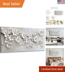 Versatile Floral Canvas Wall Art – Sizes 16×32 to 24×48 for Any Space