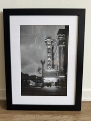 Chicago Skyline Night Framed Canvas Photo Print Wall Art | Cityscape USA City