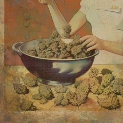 Retro CANNABIS CHEF Wall Art, Vintage Stoner Kitchen Decor, Pothead Cook Poster