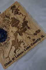 Chain of Lakes, Lake County Illinois Wall Art Bass/ Fishing Memorabilia 10×10