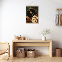 Black Woman Vinyl Record Player Wall Art Decor, Music Room Studio Decor, Mode…