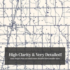 Old Map of Tillman County, OK 1936 – Vintage Oklahoma Art
