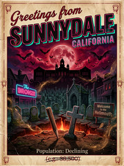 Sunnydale Buffy The Vampire Slayer Wall Collage Postcard Style Poster
