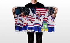 USA Men National Hockey Team Champ Celebrate – Winter Games – POSTER 20″x30″
