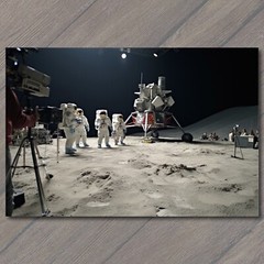 Art Print Unveiling Moon Landing Fake Controversies Perspective