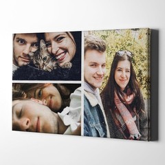Sentimental Couple Anniversary Gift Thick Frameless Custom Photo Date Canvas