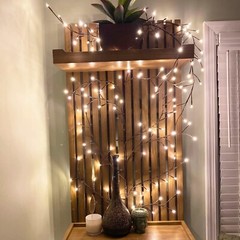 Vid De Sauce Iluminada, Soporte De Pared Para Decoración Del Hogar LED NEW US.