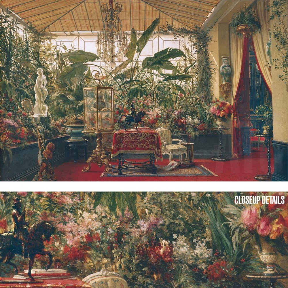 48W»x30H» VERANDA PRINCESSE MATHILDE by CHARLES GIRAUD -PLANTS CHOICES of CANVAS