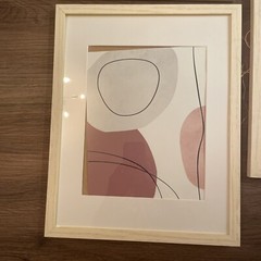 set of 4 modern wall art framed pictures 12 X 15 Neutral Tones New