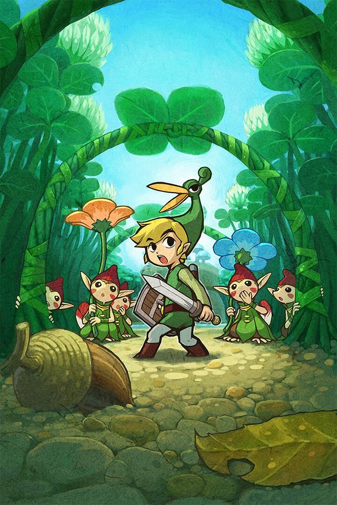 Legend Of Zelda Minish Cap Console Games Wall Art Home Decor – POSTER 20×30
