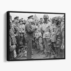Dwight D Eisenhower D Day USA World War Two Canvas Print Wall Art