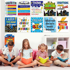 12Pcs Super Theme Hero Inspirational Quote Posters Hero Theme Classroom Decorati
