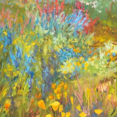 30W»x40H» SPRING DAYS by ELLIE FREUDENSTEIN -FLORAL PARADISE – CHOICES of CANVAS