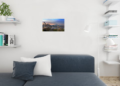 Seattle Sunrise with Mount Rainier Space Needle Photo Art Print Poster 18×12