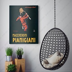 Maccheroni Pianigiani, 1922 Vintage Ads Food Pasta Kitchen Canvas Wall Art Print