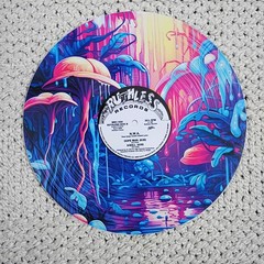 NWT Vibrant Psychedelic Music Themed Record Decor Album Wall Art Set Of 4