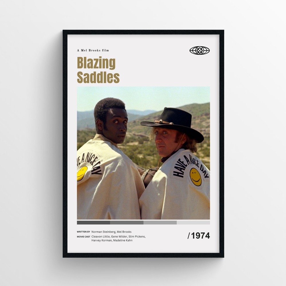 Blazing Saddles Movie Poster Print, Wall Art – Unframed