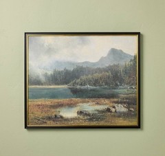 20″x24″ Horizontal Landscape Mountain Framed Wall Art -Hearth & Hand Magnolia