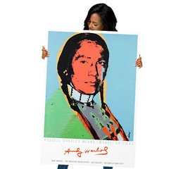 Portrait de Russell Means – Andy Warhol, The American Indian Series, 1977 Poster