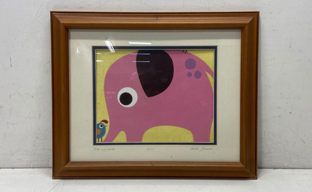 Sheila Marinos Pots and Adobe Serigraph Print 2/100 Signed Elephant Art