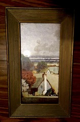 franklin pictures 7073 cottage and landscape foil vintage
