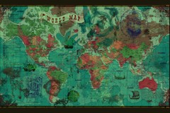 World Political Antique Style Map Cool Wall Decor Art Print Poster 18×12